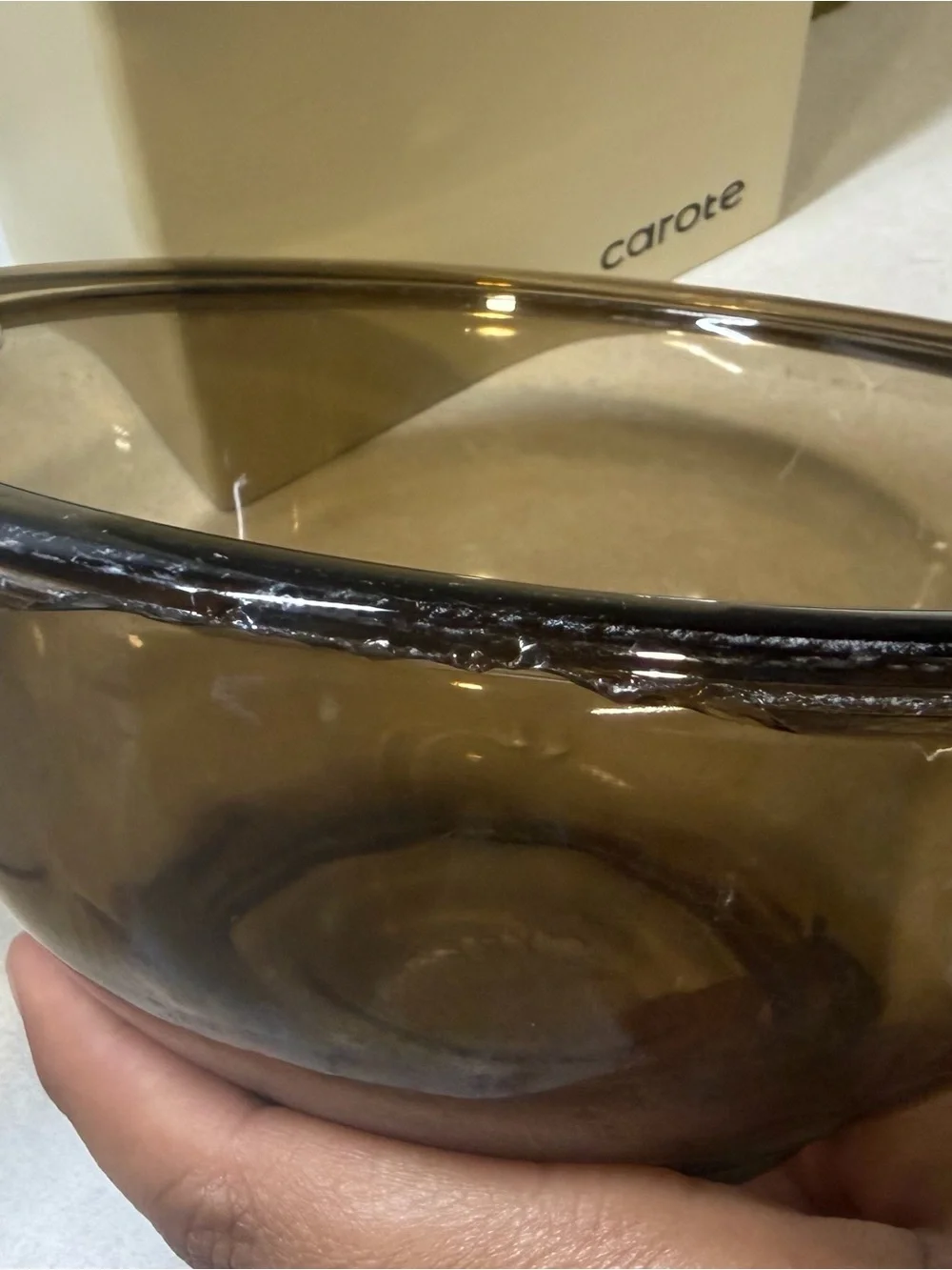 Pyrex Smoked Brown Glass Mixing Bowl